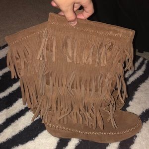 Fringe Moccasin Boots